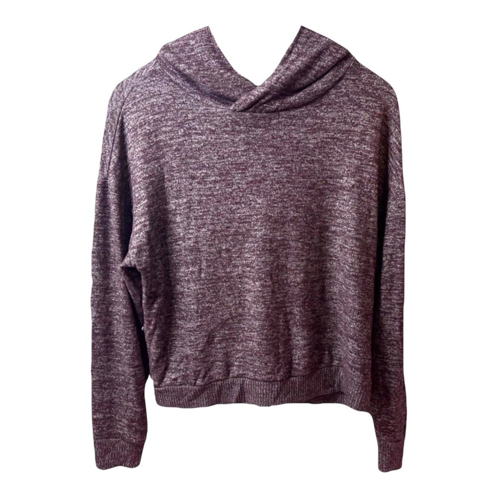 GAP Women's Small Hoodie Knit Maroon Sweater Sweatshirt Pullover Lightweight